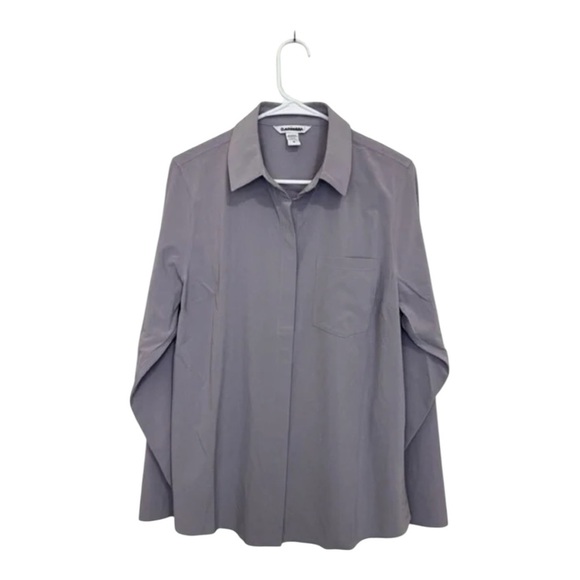 Athleta Urbanite Button Up Long Sleeve Top Shirt Size Medium - Picture 2 of 10